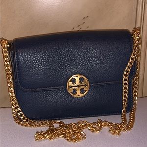 Tory Burch Navy Blue Mini Chelsea Bag